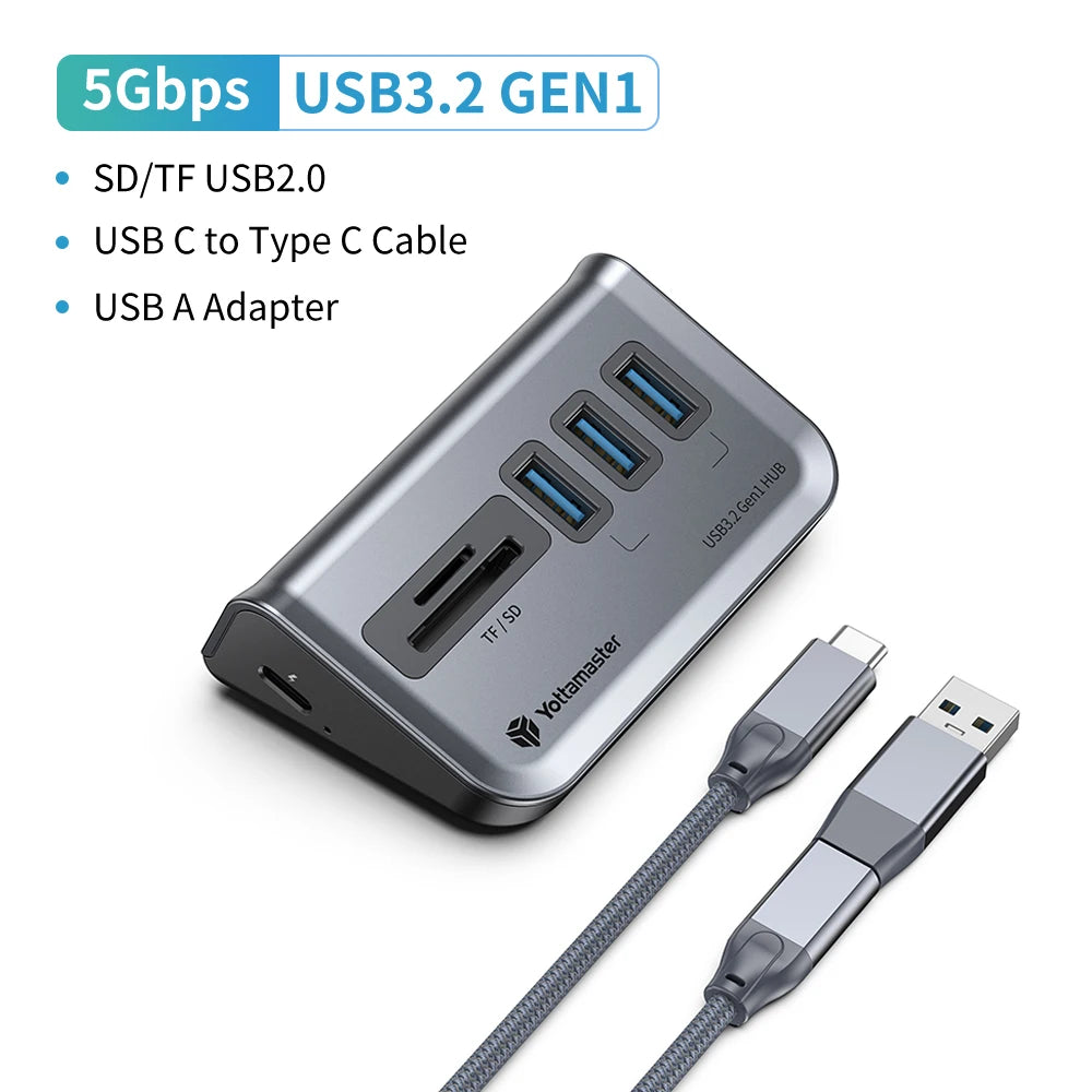 Yottamaster 7 Port USB C Hub