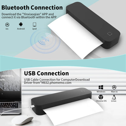 Inkless Portable A4 Thermal Printer