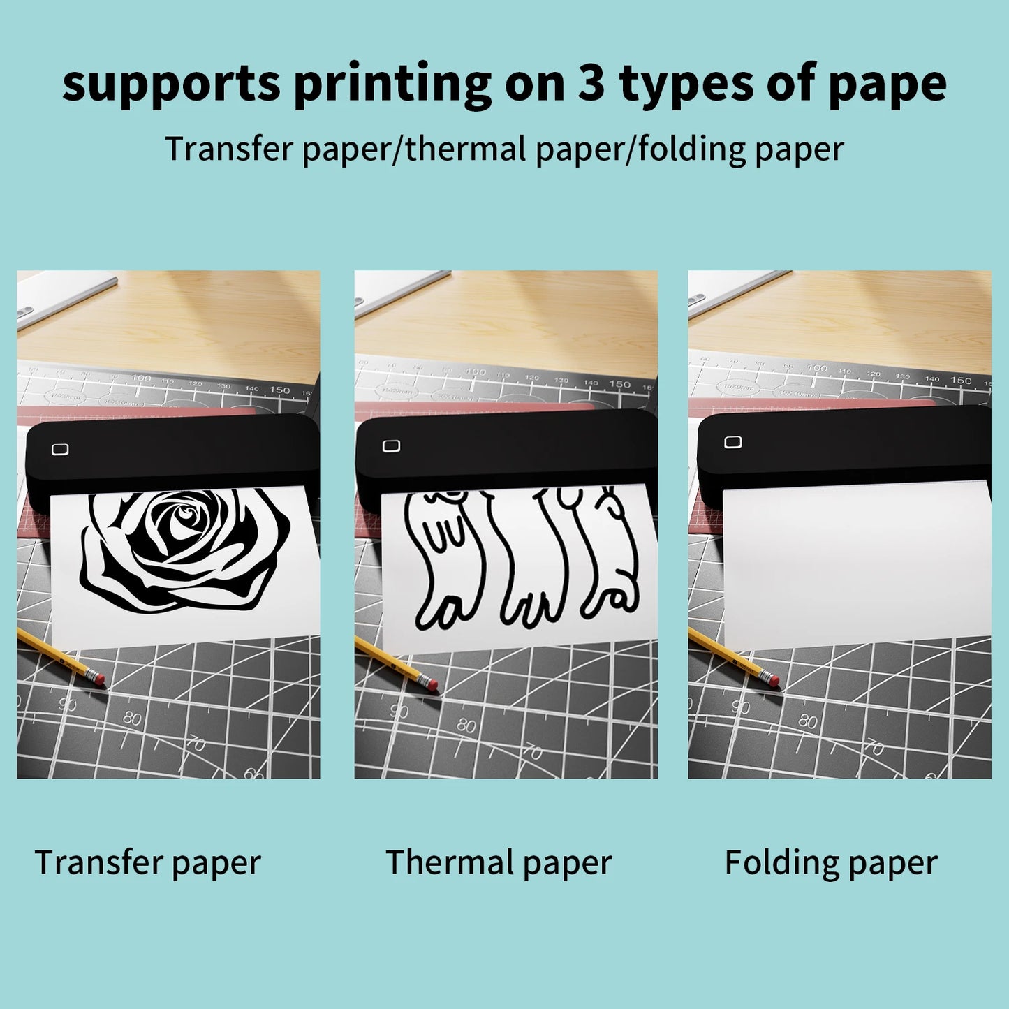 Inkless Portable A4 Thermal Printer