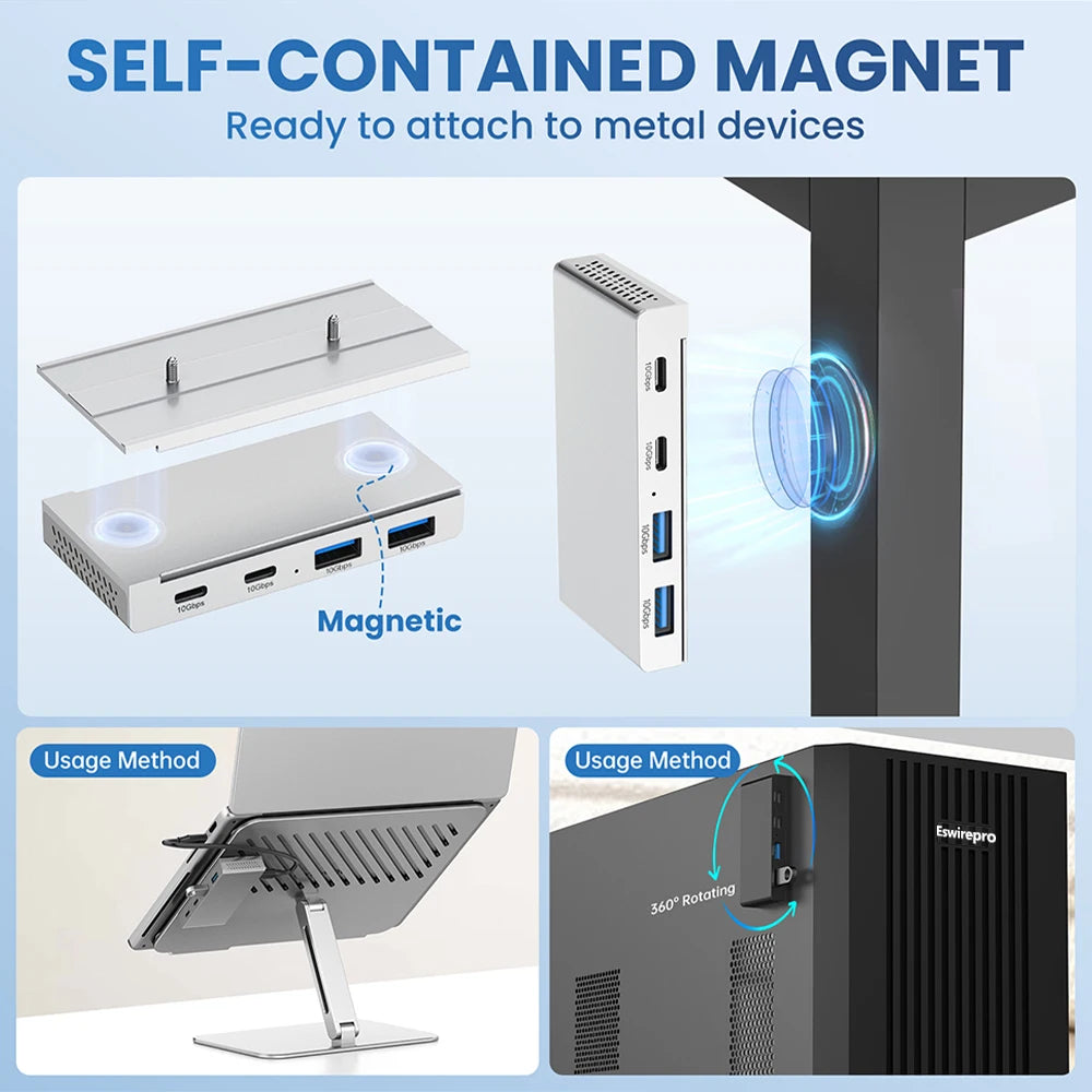 10Gbps Magnetic USB Hub