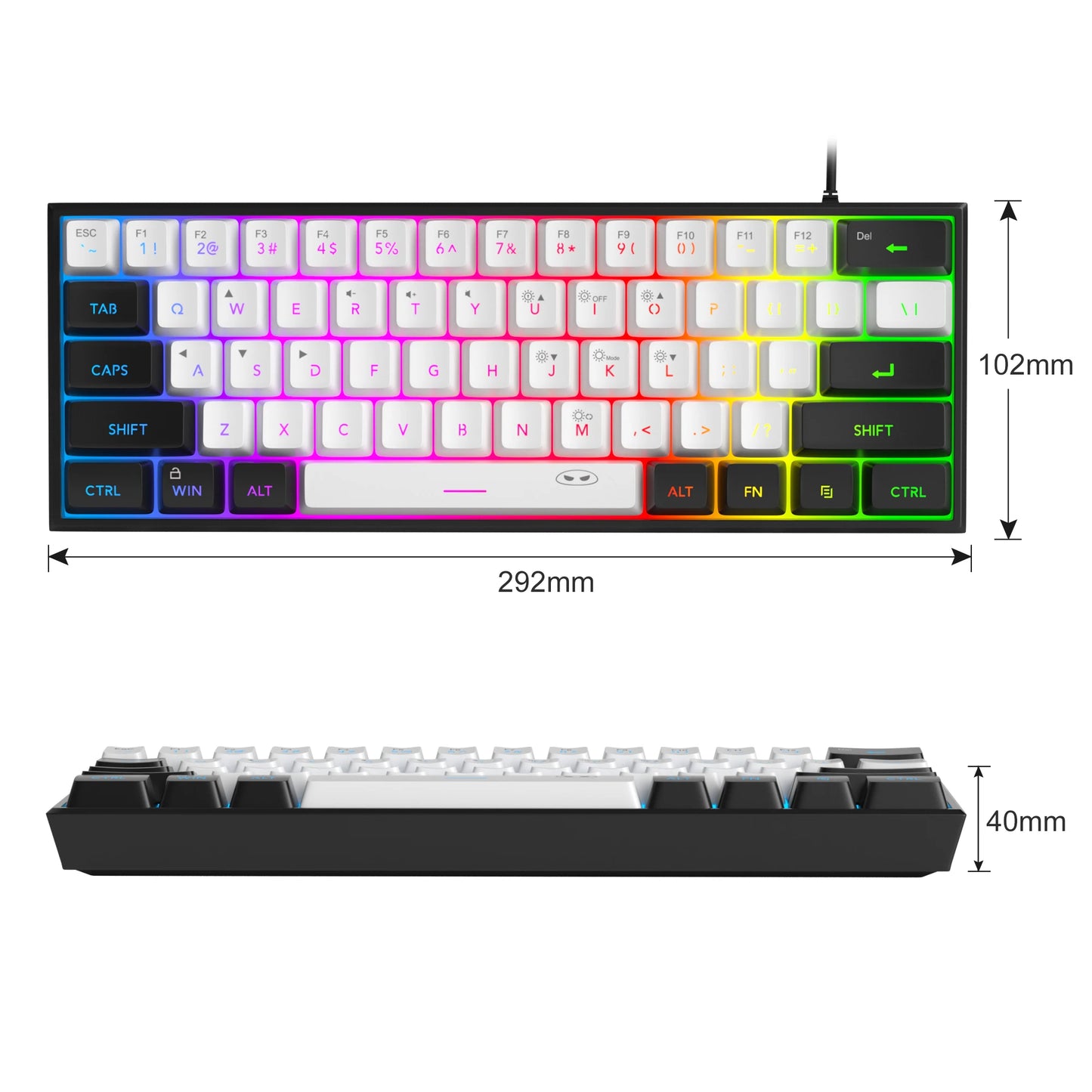 MageGee TS91 60% RGB Keyboard